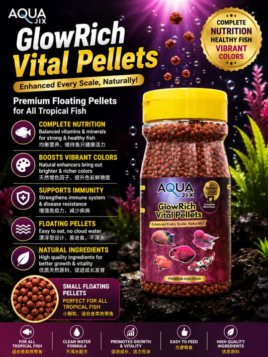 AQUA JIX GLOWRICH VITAL PELLETS 150G