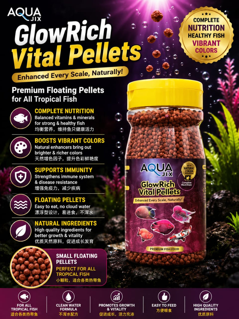 AQUA JIX GLOWRICH VITAL PELLETS 150G
