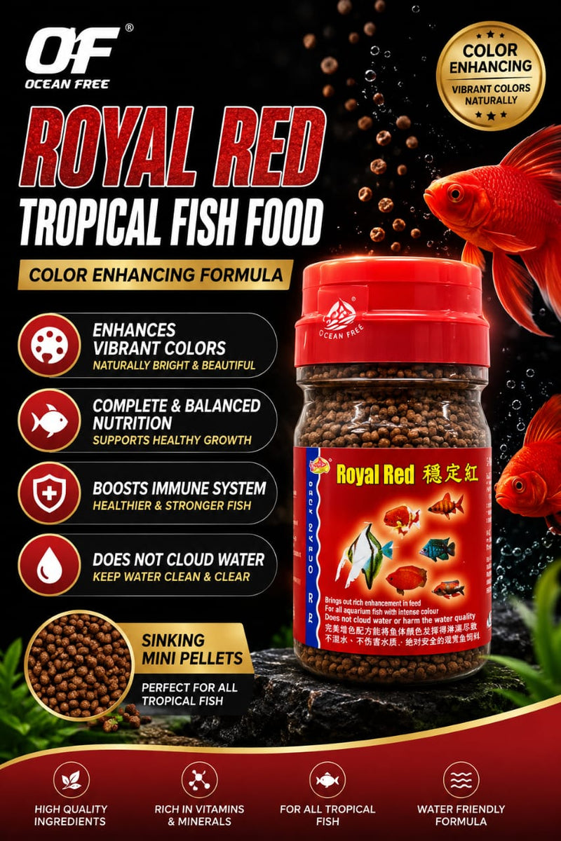 OCEAN FREE ROYAL RED TROPICAL FISH FOOD (SMALL)