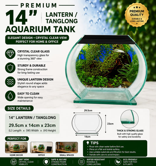 PREMIUM LANTERN AQUARIUM TANK 14"